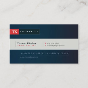 Tarjeta de visita elegante del abogado