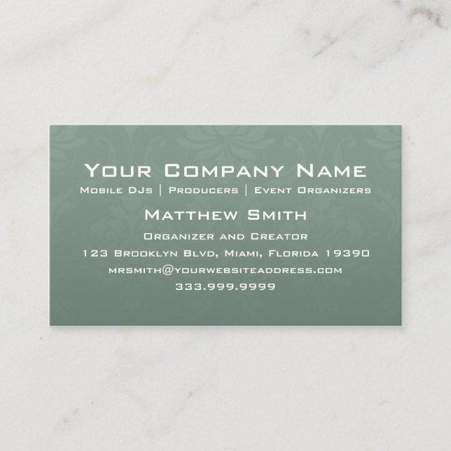 Tarjeta de visita elegante del altavoz (Anverso)