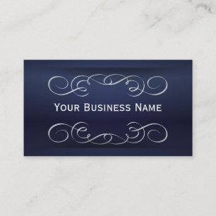 Tarjeta de visita elegante del boutique del azul