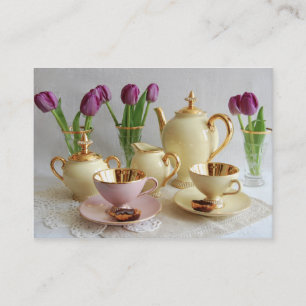 Tarjeta de visita elegante del café