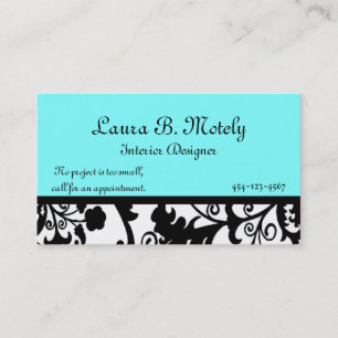 Tarjeta de visita elegante del damasco