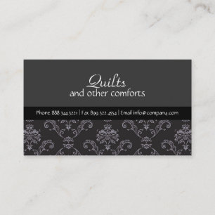 Tarjeta de visita elegante del damasco