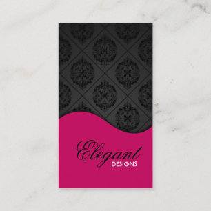 Tarjeta de visita elegante del damasco