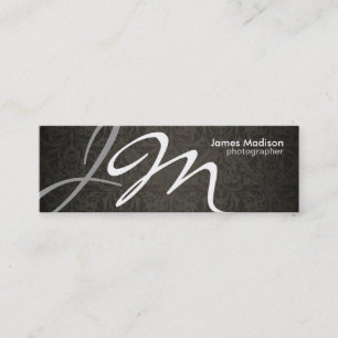Tarjeta de visita elegante del damasco de la