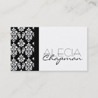 Tarjeta de visita elegante del damasco del