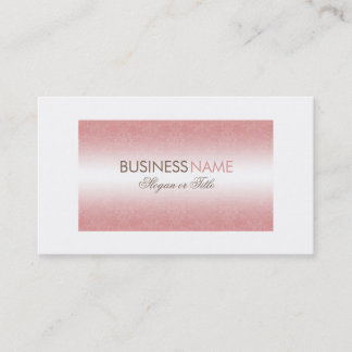 Tarjeta de visita elegante del damasco rosado
