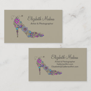 Tarjeta de visita elegante del ~ del zapato
