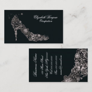 Tarjeta de visita elegante del ~ del zapato