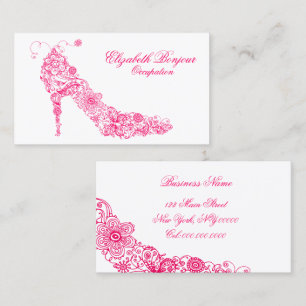 Tarjeta de visita elegante del ~ del zapato