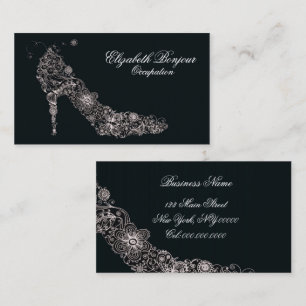 Tarjeta de visita elegante del ~ del zapato