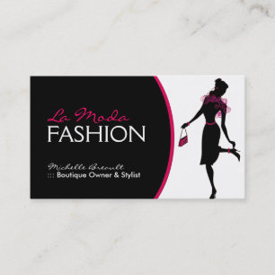 Tarjeta de visita elegante del diseñador de moda