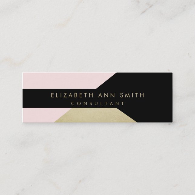 Tarjeta de visita elegante del efecto flaco del (Anverso)