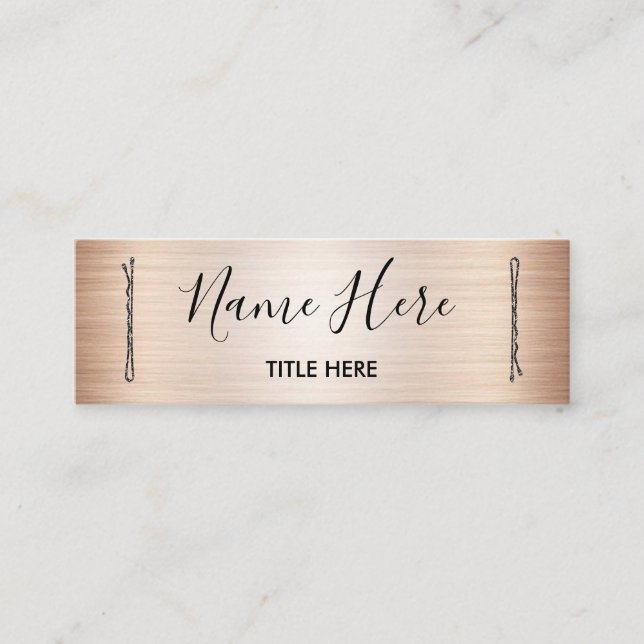 Tarjeta de visita elegante del estilista con las (Anverso)