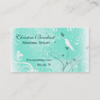 Tarjeta de visita elegante del Flourish de la