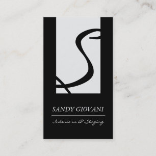 Tarjeta de visita elegante del interiorista