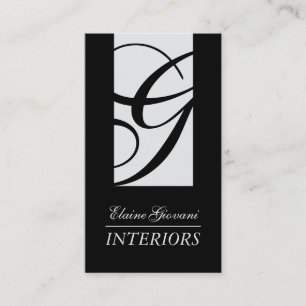 Tarjeta de visita elegante del interiorista