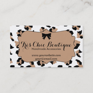 Tarjeta de visita elegante del leopardo