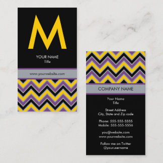 Tarjeta de visita elegante del monograma de