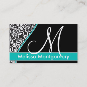 Tarjeta de visita elegante del monograma - trullo