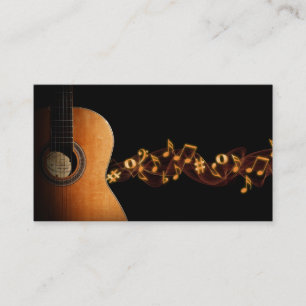 Tarjeta de visita elegante del músico con la nota