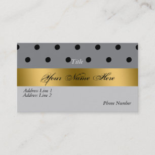 Tarjeta de visita elegante del negro del oro