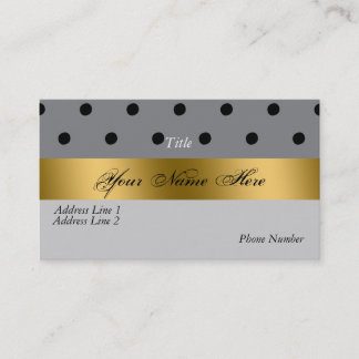 Tarjeta de visita elegante del negro del oro