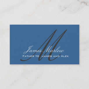 Tarjeta de visita elegante del papá del azul de
