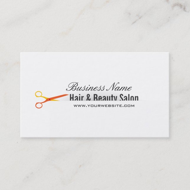 Tarjeta de visita elegante del pelo y de la (Anverso)