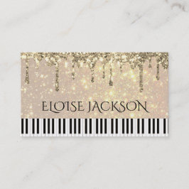 tarjeta de visita elegante del pianista