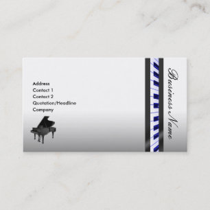 Tarjeta de visita elegante del piano