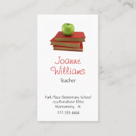 Tarjeta de visita elegante del profesor