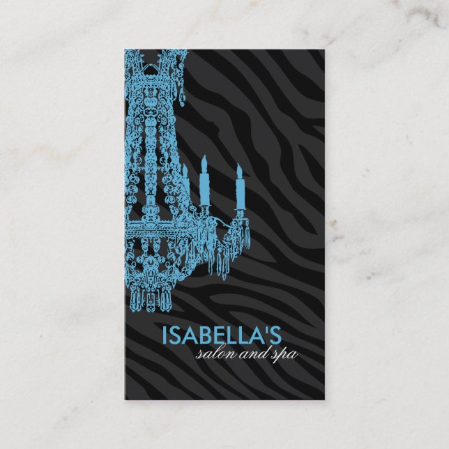 Tarjeta de visita elegante del salón y del (Anverso)