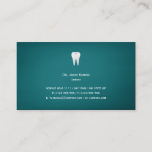 Tarjeta De Visita Elegante dental   Aqua