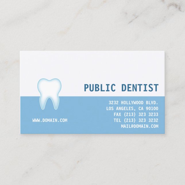 Tarjeta De Visita Elegante dentista de Clínica Dental (Anverso)
