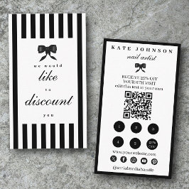 Tarjeta De Visita Elegante descuento de fidelidad para pequeñas empr
