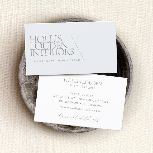 Tarjeta De Visita Elegante Diseñador de interiores profesional (Subido por el creador)