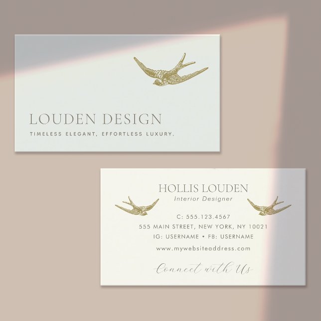 Tarjeta De Visita Elegante Diseñador de interiores profesional de de (Subido por el creador)