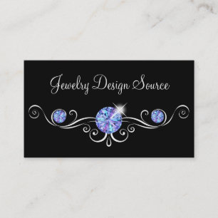 Tarjeta De Visita Elegante diseñador de joyas Glitzy Bling