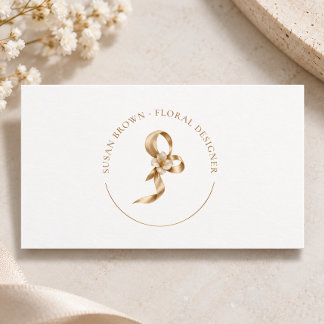 Tarjeta De Visita Elegante Diseñador Floral