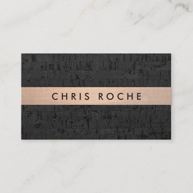 Tarjeta De Visita Elegante Diseñador Interior Trazado de cobre Junta (Anverso)