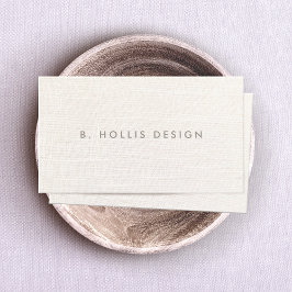 Tarjeta De Visita Elegante Diseñador Linen Blanco (imagen)