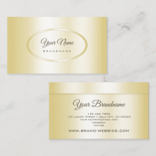Tarjeta De Visita Elegante Diseño de Efecto Dorado Marketing Profes