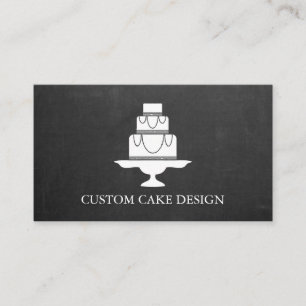 Tarjeta De Visita Elegante diseño de pasteles Personalizados decoran
