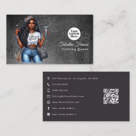 Tarjeta De Visita Elegante Diseño de Reina de Artesanía