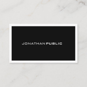 Tarjeta De Visita Elegante Diseño Elegante Elegante Llanura Profesio