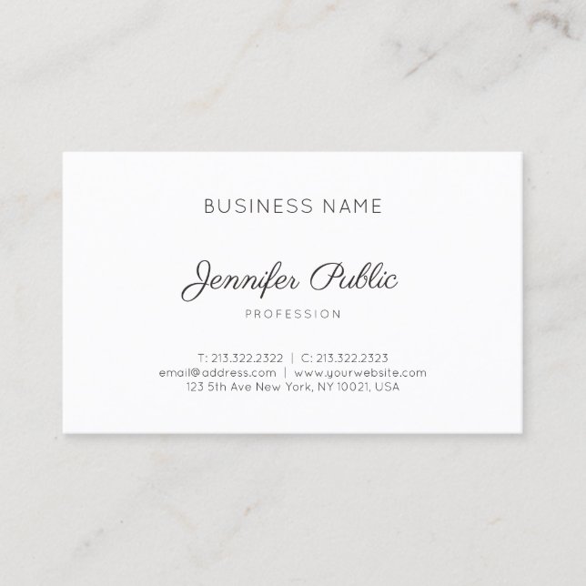 Tarjeta De Visita Elegante diseño elegante estilo moderno estilo pro (Anverso)
