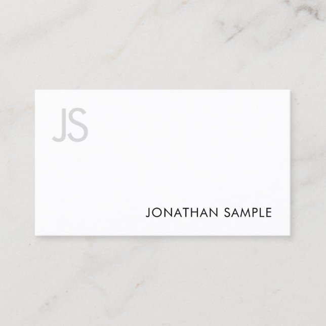 Tarjeta De Visita Elegante diseño elegante monogramado estilo modern (Anverso)