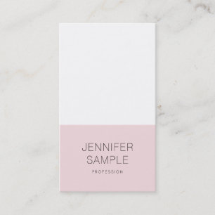 Tarjeta De Visita Elegante diseño elegante rosado estilo moderno luj