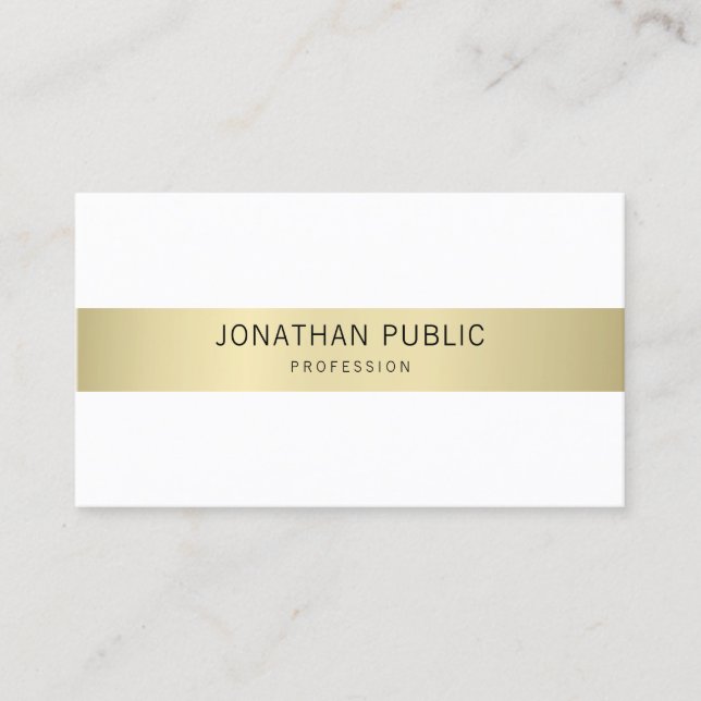 Tarjeta De Visita Elegante diseño elegante y moderno de lujo moderno (Anverso)
