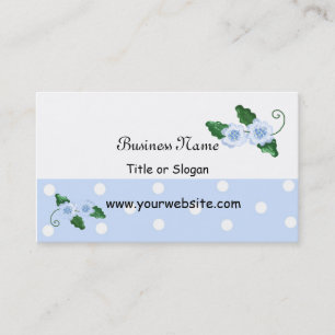 Tarjeta De Visita Elegante diseño floral azul